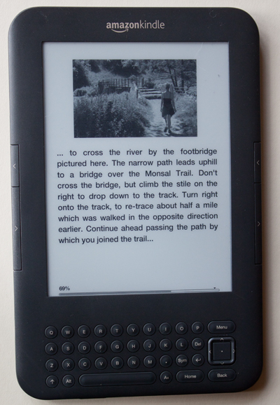 showing how one of the walks looks on a Kindle